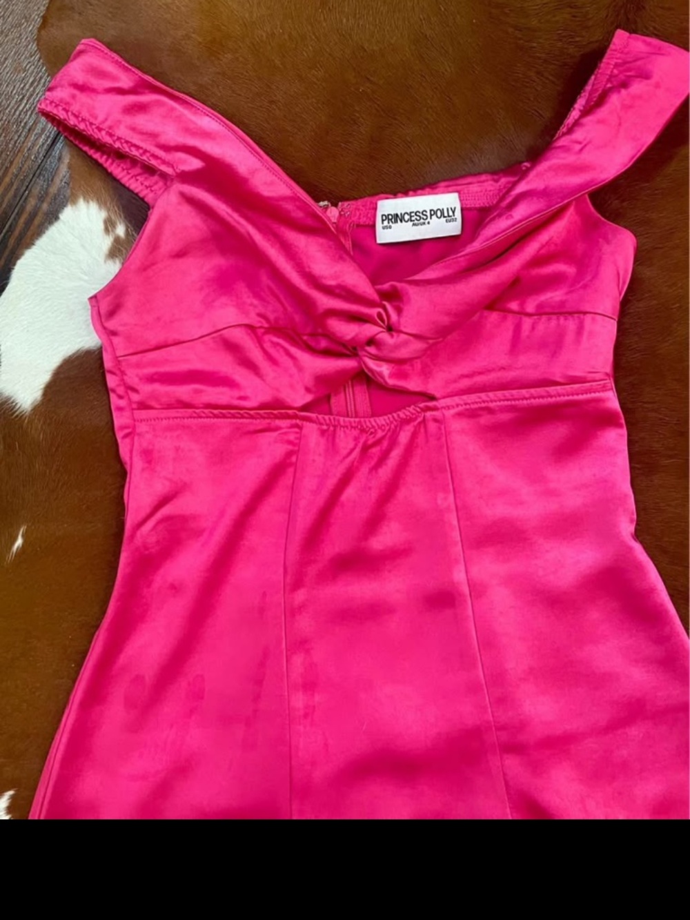 Princess Polly Pink Satin Mini Dress Size 0